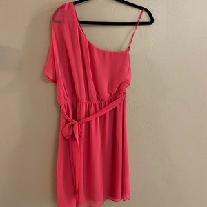 Hot Pink Off-Shoulder Dress